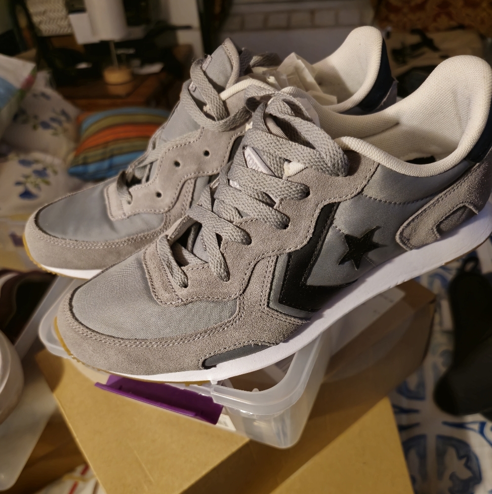 Converse White and Gray Sneakers